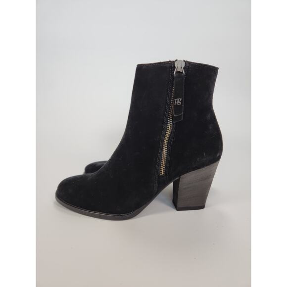 Paul Green Reya Stacked Heel Boots 7.5 Black - Picture 6 of 8